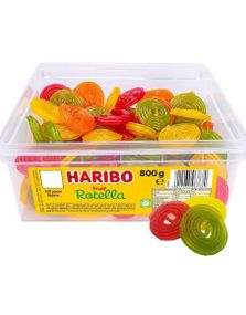 100 stk Haribo Rotella - Boks med Vingummi 800 gram