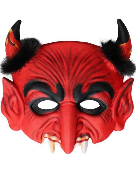 Rød Djævel Halvmaske
