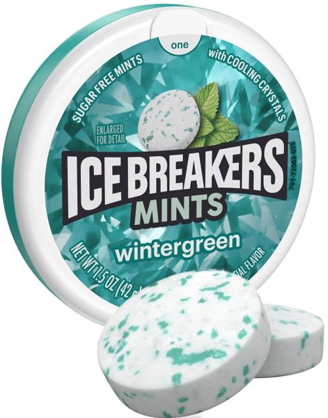Ice Breakers Wintergreen - Sukkerfrie Sukkertøy med Mintsmak 42 gram (USA Import)