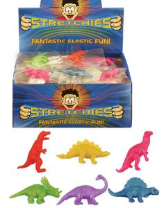 84 stk Stretchy Dinosaur i Assorteret Farver - Hel Æske