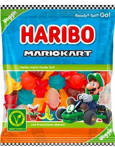 Haribo Mario Kart Limited Edition - Vegansk Vingummi med Fruktsmaker 160 gram