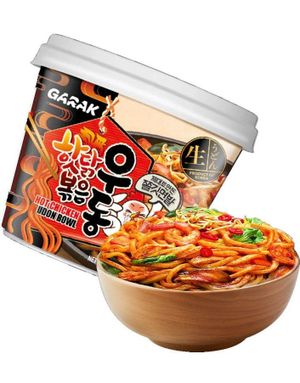 GARAK Hot Chicken Flavour Udon Bowl 215 gram (Korea Import)