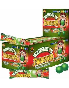 40 stk 4-pk Zed Jawbreaker med Smag af Vandmelon og Kerne af Tyggegummi 1320 g - Hel Kasse