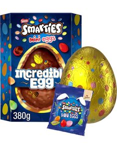 Smarties Incredible Egg - Kjempestort Sjokoladeegg og Pose med Mini Egg 380 gram