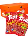 30 stk Trolli Spaghettini Sour Strawberry - Sur Jordbærsnører - Hel Kasse 3 kg