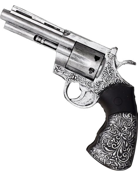 Svart Revolver i Skumlatex 25 cm