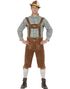 Traditionelt Brunt og Grønt Oktoberfest Luksuskostume til Herre