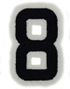 Tallet 8 - 5 cm Strygemærke