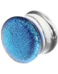 Pyrex Piercing Plug - Glitter Turkis