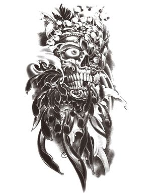 Overgrown Skull (Fake Tattoo)