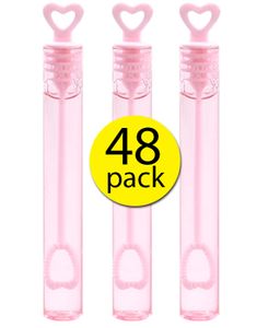 48 stk. Pink Hjerte Sæbebobler - Vintage Journey