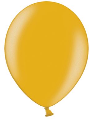 10 stk 27 cm - Metallisk Guldfarvet Balloner