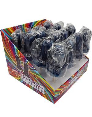16 stk Kandy Kandy Blueberry Dummy on a Stick - Godterismokk på Pinne med Blåbærsmak 1,92 kg