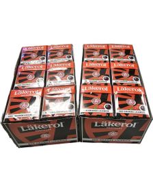 48 stk Läkerol Sugarfree Red Orange Licorice / Sukkerfrie Pastiller med Lakris og Blodappelsinsmak - Hel Eske 1200 gram
