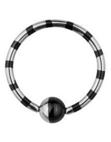 Stribet BRC Piercing - Sort/Stål