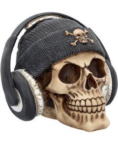 Dead Beat - Figur af Kranie med Høretelefoner 17 cm