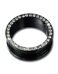 Sort Piercing Tunnel med Diamanter
