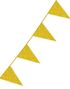Gullfarget Glitter Banner med Vimpel Flagg 6 meter