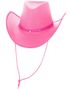 Rosa Cowboyhatt med Rosa Bånd og Nagler