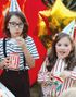 6 stk Fargerike Sirkus Beger til Snacks/Popcorn - Circus Party