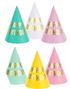 6 stk Happy Birthday Partyhatter i Forskjellige Farger