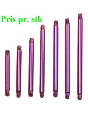 Lilla Lige stang i Titan til 1,6 mm Kugle