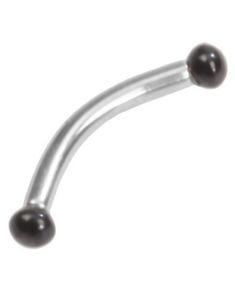 Dual Micro Bold Black Balls - 1.2 x 8 mm Øjenbrynspiercing
