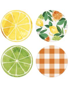 8 stk Glassbrikker - Summer Fruits
