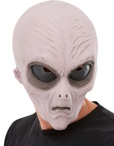 Heldækkende Alien Latexmaske med Store Øjne