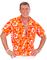 Orange Hawaii kostumeskjorte