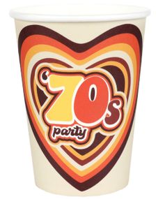 10 stk Pappkrus 270 ml - 70`s Party