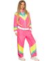 Neon Rosa 80-talls Grilldress med Lommer til Dame