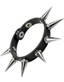 Armbånd med Sølvfarvede Spike-Nitter