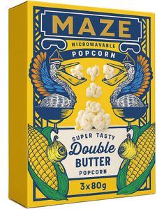 3-pak Maze Double Butter Popcorn 3x80 gram