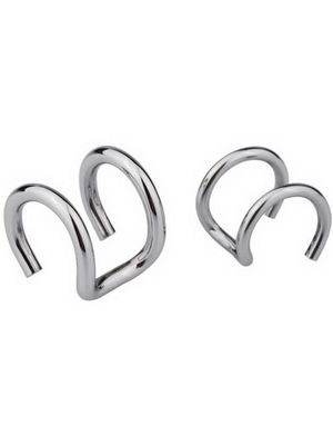 Double Lined Ear Cuff - Sølv