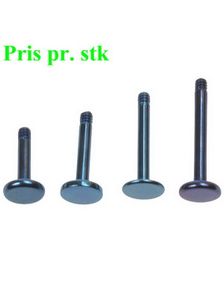 Blå Labret Stang i Titan til 1,6 mm Kugle