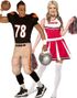 Parkostume - Superbowl Quarterback og Cheerleader