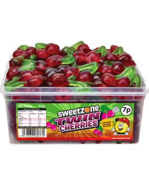 Sweetshop Twin Cherries - Boks med Vingummi-Kirsebær 800 g