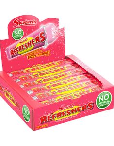 60 stk Swizzels Refreshers Chew Bar med Jordbærsmag 18 gram - Hel Æske