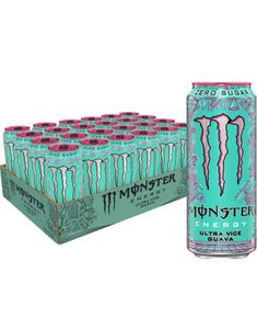 24 st Monster Energy Ultra Vice Guava - Sukkerfri - Helt Brett 24x473 ml (USA Import)