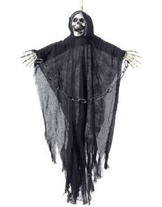 Hængende Reaper Skeletdekoration med Kæde 90 cm