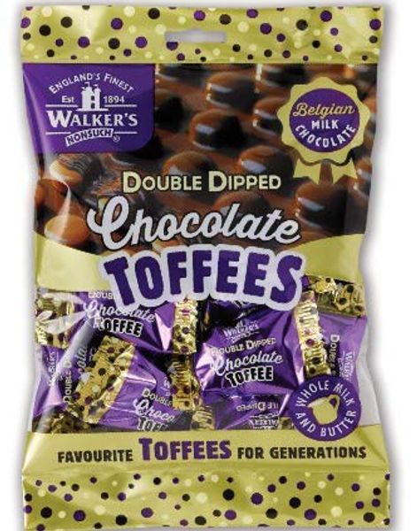 Walkers Double Dipped Chocolate Toffees 150 gram
