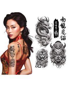 Asiatisk - 5 Midlertidige Tatovering