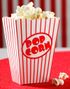 8 stk Popcornbægre i Pap - Retro Cinema