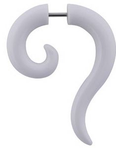 Fake Curl Piercing - Hvid