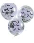 Gjennomsiktige Ballonger med Flaggermuskonfetti 30 cm - Fright Night