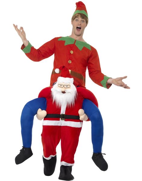 Julenisse Piggyback Ride - Unisex Luksuskostume