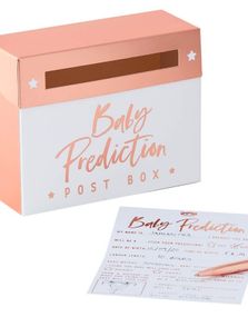 Babyshower Gætteleg med 20 Kort og Kasse - Twinkle