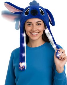 Stitch Inspireret Hue med Bevægelige Ører og Lys