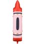 Rød Fargestiftformet Folieballong 23x104 cm